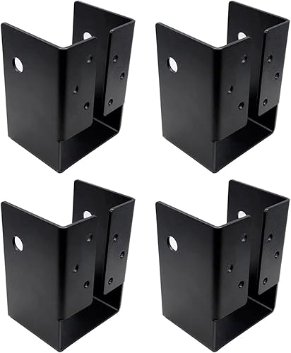 12PCS Concealed Joist Hangers, Concealed Flange Light Joist Hanger for Wood Rail, 2”x 4” Q235 Steel Joist Brackets - Poueer