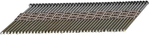 DEWALT Framing Nails, Paper Tape, 30-Degree, Smooth Shank, Bright Finish, Off-Set Round Head, 3-Inch x .120-Inch, 2500-Pack (DPT-10D120FH) - Poueer