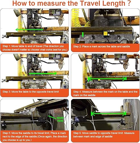 6' 24' 2 Axis Digital Readout DRO Display 5um Precision Linear Scale Encoder 150mm 600mm for CNC Wire Milling Cutting Machine - Poueer