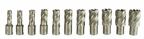 Steel Dragon Tools 13pc. High Speed Steel HSS Annular Cutter Kit 1' Depth and 7/16 in. to 1-1/16 in. - Poueer