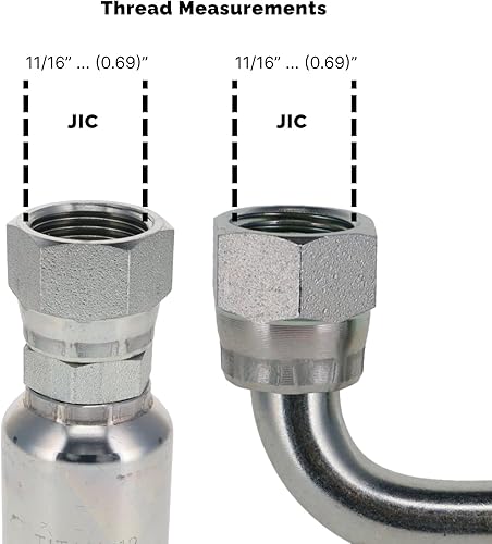 | FA-UFWTF8-JIC-JIC90-36 | 1/2' Ultraflex Hose with 1/2' Female JIC X 1/2' Female JIC 90 Degree, 36' long (5,010 psi) - Poueer