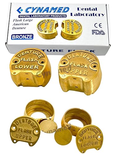 Premium Dental Laboratory Lab Spring Press Compress W/Two Brass Denture Flask (Cynamed) - Poueer