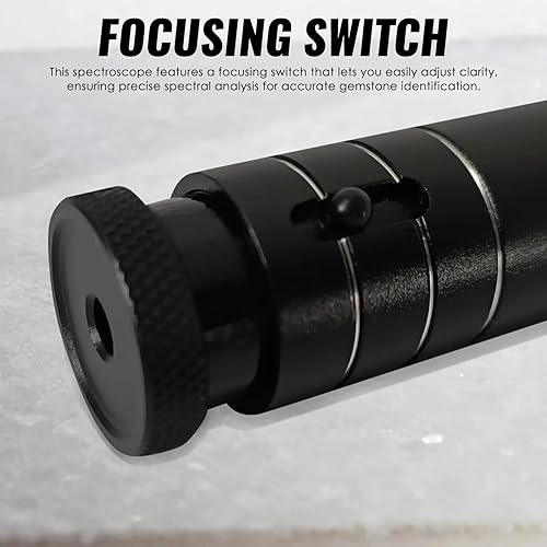 Focusing Spectroscope Prism Gem Spectroscope with Adjustable Focus Gemology Spectrometer Gemological Testing Tools Aluminum Body for gemological Testing, Antique, Fairs, and Gemstone Identification - Poueer