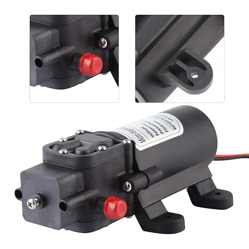 Micro Diaphragm Pump, 24V 60W Mini Electric Water Pump 5L/m Flow Micro Diaphragm Pump 1.5m Suction - Poueer