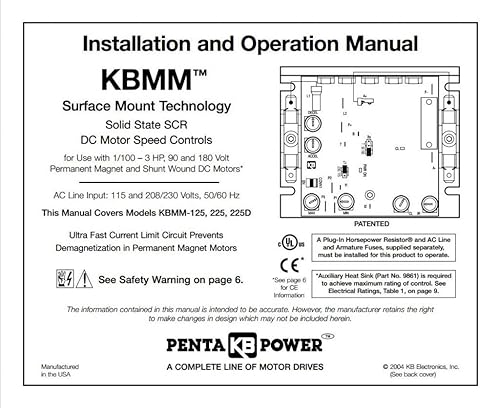 KB Electronics KBMM-225 DC motor control 9450 - Poueer