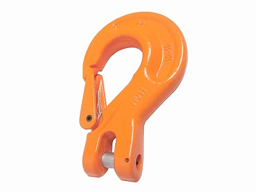 5/8' Clevis Sling Hook with Latch Grade 100 Rigging Lifting Heavy Duty Latch | Pin Included | Overhead Lifting & Rigging | Professional Use - Poueer