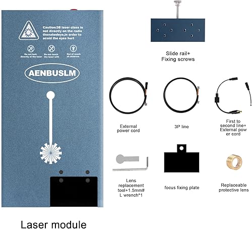 AENBUSLM 20W Laser Engraver Module,10000mW Output Power,Built-in Air Assist,Fixed-Focus,Double Ultra-Fine Compressed Spot CNC Carving DIY Laser Masterfor Laser Engraver Machine - Laser Class:lV - Poueer