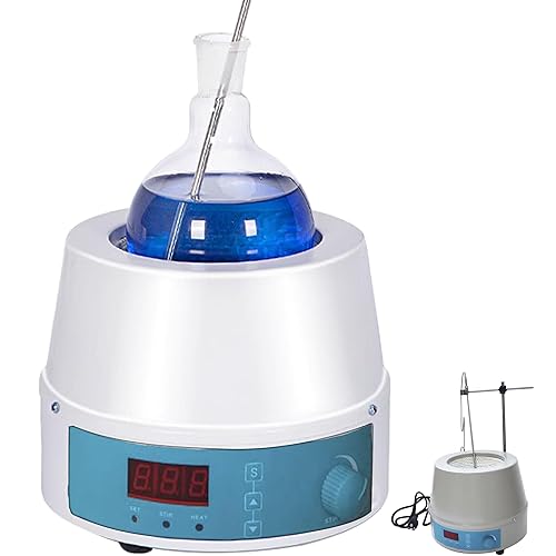 Digital Stirring Heating Mantle 110V 2000ML Lab Thermostatic Heater with Magnetic Stirrer 380℃/500W Digital Display Thermostatic Heating Mantle for Laboratory - Poueer