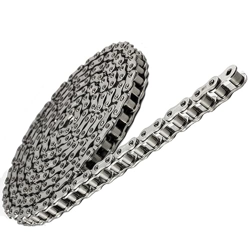 Jeremywell 60SS Stainless Steel Roller Chain 10 Feet with 2 Connecting Links - Poueer
