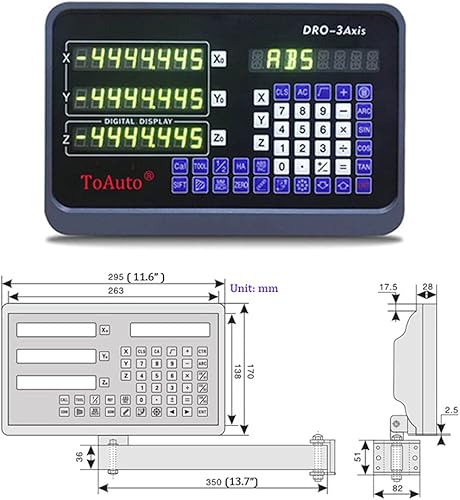 6' 24' 2 Axis Digital Readout DRO Display 5um Precision Linear Scale Encoder 150mm 600mm for CNC Wire Milling Cutting Machine - Poueer