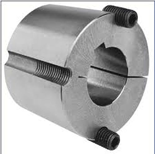 Ametric® 3535.80BSW Taper Bushing, 80 mm Bore, 1/2X12 BSW Setscrew Threads, 5 Bolt Circle (A), 3.5 Bushing Depth (B), 9.8 Lbs, 22x14 Keyseat, (1-014) - Poueer