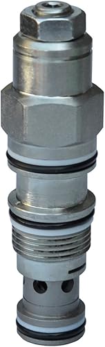 Counter Balance Valve CBCH-LKN, Stainless Steel, 3-Port Check Relief Valve, 1/2' Inlet, 1.5' Outlet, 2000PSI Max Pressure, 16GPM Flow Rate, 10:1 Ratio, 25PSI Check, 2000PSI Preset - Poueer