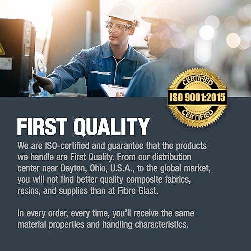 Fibre Glast Carbon Unidirectional Cloth – High-Strength Lightweight Graphite to Reinforce Boat Hulls, Bikes, Hockey Sticks & Auto Repair – Epoxy Resin Compatible, Black, 8-10 Oz, 1 Yard – Made in USA - Poueer