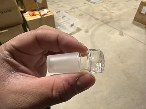 stonylab Glass Hex Head Hollow Glass Stopper, Hexagonal Head Glass Hollow Stopper for 24/40 Outer Joint Glass with Closed Bottom (5 Packs) - Poueer