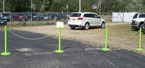 Mr. Chain Plastic Barrier Chain, Yellow, 3-Inch Link Diameter, 100-Foot Length (80002-100) - Poueer