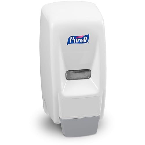 PURELL 800 Series Bag-In-Box Hand Sanitizer Push-Style Dispenser, Dispenser for 800 mL Sanitizer Bag-in-Box Refills - 9621-12,White - Poueer