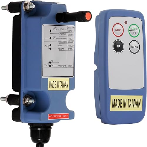 SAGA-L4 Industrial Wireless Crane Remote Control Mini Portable 2 Transmitters 110V Receiver - Poueer