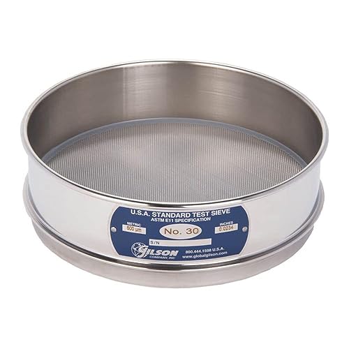 Gilson Performer V8SF #35 Stainless Steel Sieve, 35, 8' Diameter, Full Height - Poueer