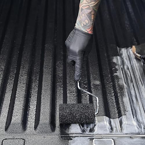 Rust-Oleum 382628 Automotive All-In-One Truck Bed Coating Kit, Gallon, Textured Black - Poueer