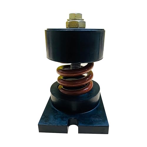 Cup Spring Mount Isolator, Steel Unhoused Spring Mount Vibrationv 1322 lbs Capacity, 1' Deflection (Black, Pack of 4) - Poueer
