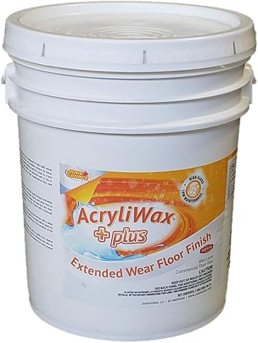 Acryliwax Plus High Gloss Durable Commercial Floor Wax& Finish, 5 Gallon… - Poueer
