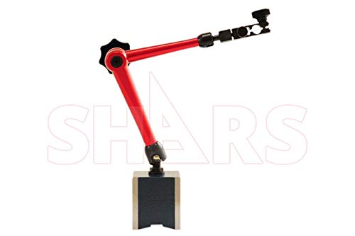 Shars 1' Dial Indicator Black Face 0.0005' w/Magnetic Base Kit 303-2722B S] - Poueer
