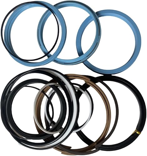 Excavator Component Hydraulic Oil Seal Kits Boom Arm Bucket Stick Cylinder for Applicable To Hyundai Machinery Parts Mechanical Rod Seal Repair Kit Tools(R55-7,Arm) - Poueer