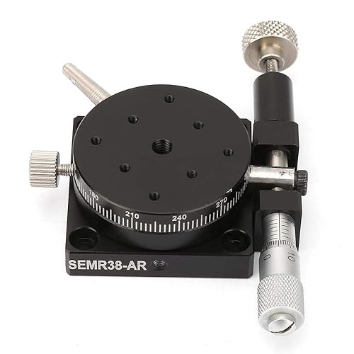 Acogedor 38mm*20mm Manual Rotation Stage,Rotating Platform Precision Bearing Sliding Tuning Stage , Durable,Stable Performance,for Optical Experimental Measurement, Fine-tuning Displacement. - Poueer
