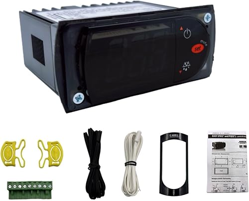 PJEZS0H100 Digital Temperature Controller Digital Thermostat with Temperature Sensor Probe 115V for Carel and All Refrigerator Types for Carel Temperature Controller - Poueer