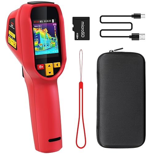 BSIDE Thermal Imaging Camera 240 x 240 Resolution Handheld Infrared Camera, 15 Thermal Palettes with 320 x 240 Full-Viewing TFT LCD for Home Inspection HVAC Electrical, 25Hz Refresh Rate, -4℉~1022℉ - Poueer