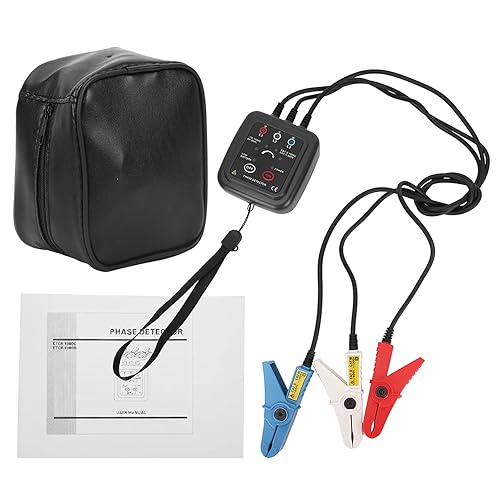 Oumefar AC 70-1000V Non Phase Sequence Detector Tester Rotation Monitor Magnetic Base Phase Meter with 0.6M Clamp Length ETCR1000C - Poueer