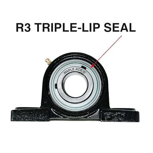MAPLE ACE UCP210 Pillow Block Bearing 50mm Bore, 2-Bolt, Self-Aligning, R3 Triple Lip Seal, Heavy Duty (Qty 2) - Poueer