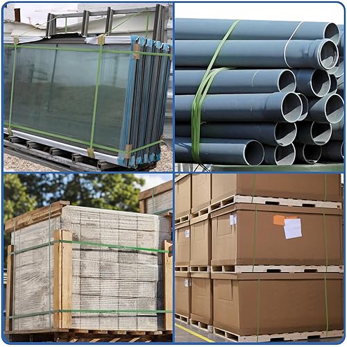 MYFAMIREA Heavy Duty Banding Strapping Kit with Tensioner Tool, 1/2' x 3500FT Polypropylene Plastic Packaging Strapping, 300 Metal Seals, Sealer Tool for Pallets, Logistics, Warehouse (Red) - Poueer