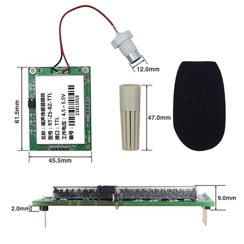 Taidacent Industrial Grade Noise Decibel Detection Module Sound Sensor Sound Level Meter Sound Measurement (TTL-5V) - Poueer