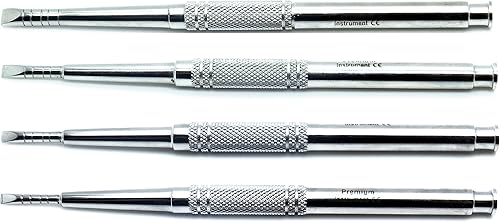 Dental Chisels 8 Pieces Ridge Standard Implant Bone Splitting Periodontal Extracting Instruments - Poueer