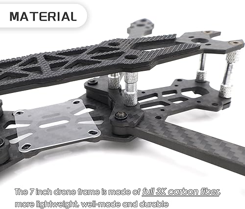 Mark4 FPV Frame 295mm FPV Racing Drone Frame 7inch 3K Carbon Fiber Frame Quadcopter FPV Freestyle Frame with 5mm Arms - Poueer