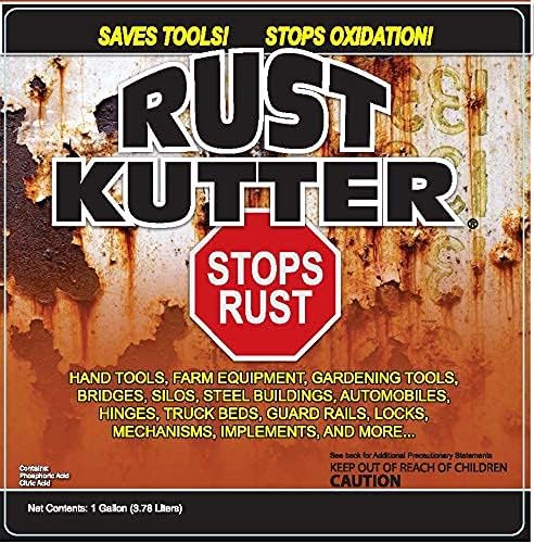 Rust Kutter- Gallon - Stops Rust and Converts Rust Spots to Leave a Primed Surface Ready to Paint, Professional Rust Repair Manufactured in USA - Poueer