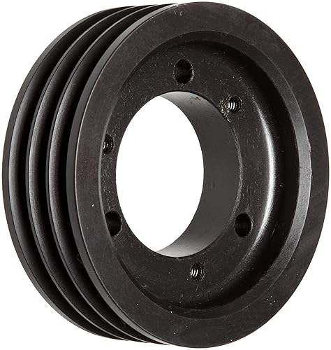 Martin 3 3V 412 SH Hi-Cap QD Sheave, 3V Belt Section, 3 Grooves, SH Bushing required, Class 30 Gray Cast Iron, 4.12' OD, 6022 max rpm, 4.07' Pitch Diameter - Poueer