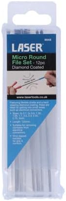Laser 8645 Micro Round Diamond Coated File Set 12pc - Poueer