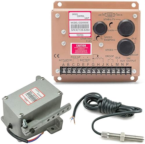 12V ESD5500E Series Electronic Engine Speed Controller Governor + MSP6729 Speed Sensor + ADC120 Actuator 30V GDAE10 Generator Genset Parts Regulator - Poueer