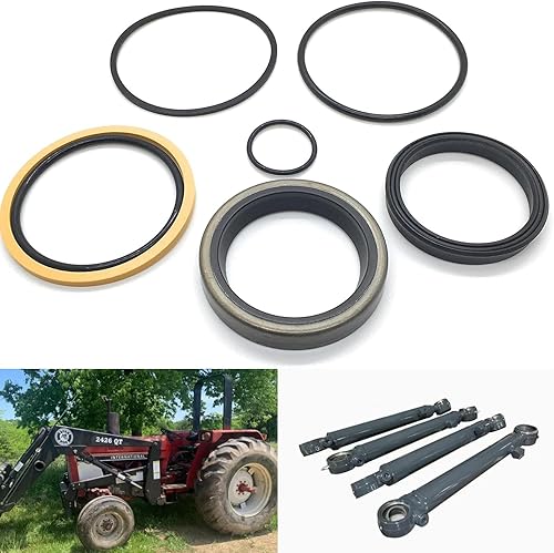 REPLACEMENTKITS.COM Bush Hog Hydraulic Seal Replacement Kit | Compatible with Bush Hog M300, 2447QT, 2446QT, 2426QT, 2427QT Boom & Bucket Cylinders | Replaces Part 25H49328 - Poueer