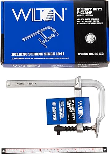 Wilton Light-Duty F-Clamp, 8' Opening, 4-3/4' Throat, 1200 Lbs. Clamping Force (Model 1200S-8) (Pack of 2) - Poueer