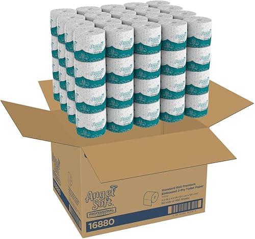 Georgia Pacific 16880 Angel Soft ps Premium Bathroom Tissue, 450 Sheets/Roll, 80 Rolls/Carton - Poueer