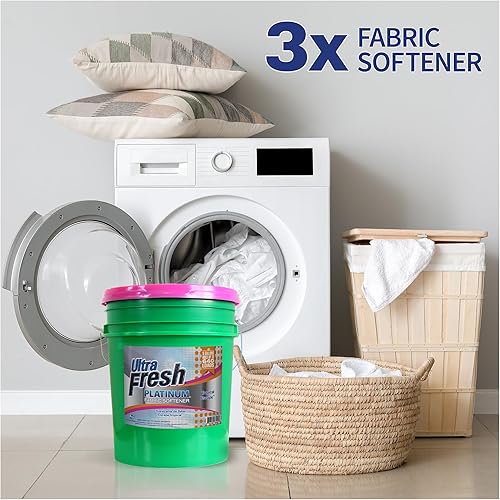 Ultra Fresh Platinum Fabric Softener Up to 640 Loads, Tropical Escape, 5 Gallon - Poueer