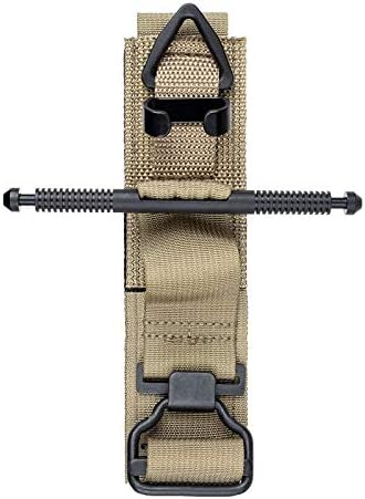 SOFTT Wide Tourniquet w/Rigid Case w/TEK Attachment Fits 2.5' Duty Belt (Black Tourniquet Black case) - Poueer