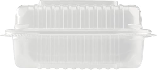 Karat FP-HC77PP-1C 7''x7' PP Hinged Container (Case of 250) - Poueer