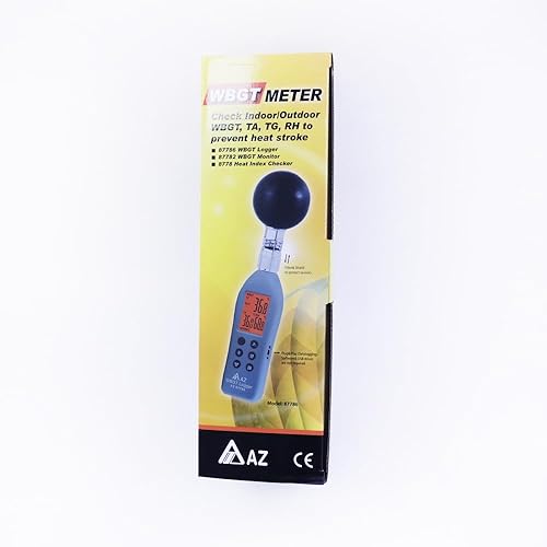 AZ87786 Handheld WBGT Data Logger Wet Bulb Globe Temperature Meter WBGT Meter with Data Logger - Poueer