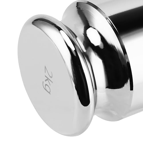 2PCS 2000g Calibration Weights, High Precision Chrome Scale Calibration Weight M1 for Digital Scale - Poueer