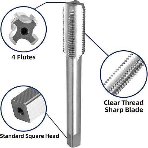 Burkit M27 X 2 Tap and Die Set, M27 x 2.0 Machine Thread Tap and Round Die Right Hand - Poueer