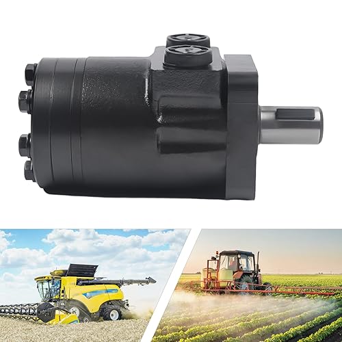 Hydraulic Motor for Char-Lynn 101-1003-009 and for Eaton 101-1003, 4 Bolt Flange 1.75 in Pilot Dia Hydraulic Machine Standard Replacement, 1/2 NPTF Dryseal Pipethread Ports - Poueer